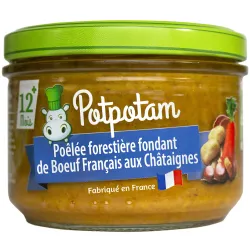 Poêlée forestière, fondant de boeuf aux châtaignes BIO 200g