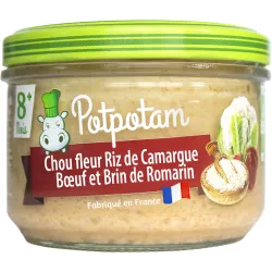 Chou-fleur Riz Boeuf et Romarin BIO 180g