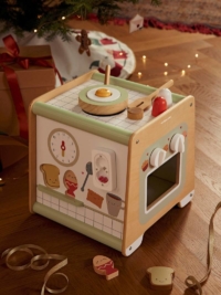 Cube d'activités Cuisinette en bois qui favorisent le développement de l'enfant 